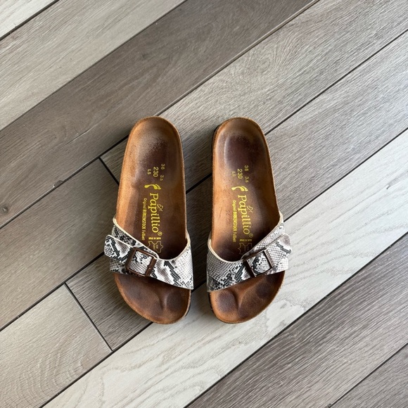 Papillio By Birkenstock Snake Print Madrid Sandals | Size: 36 | Good Condition - Picture 1 of 5